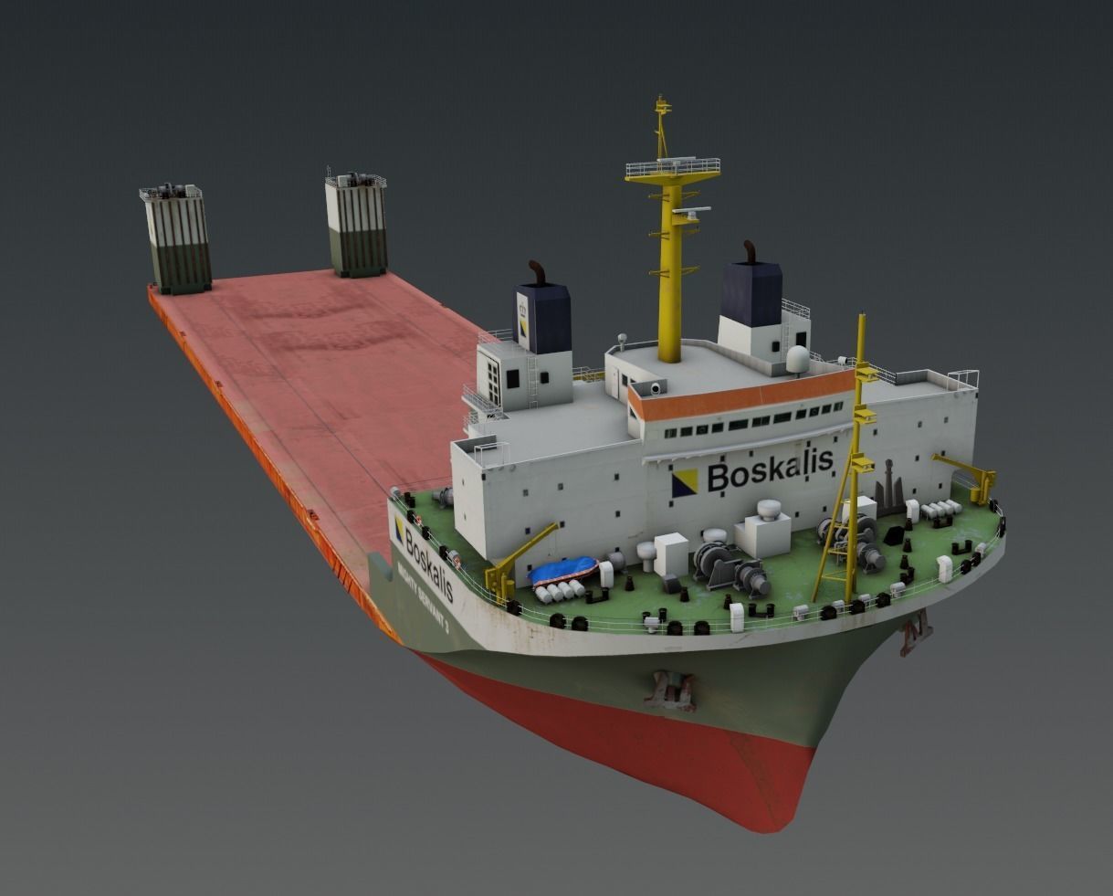 Mighty Servant Heavy Lift vessel 3d low-poly Low-poly 3D model_1