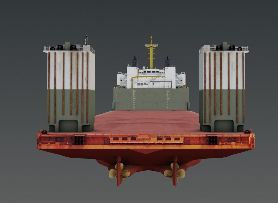 Mighty Servant Heavy Lift vessel 3d low-poly Low-poly 3D model_5