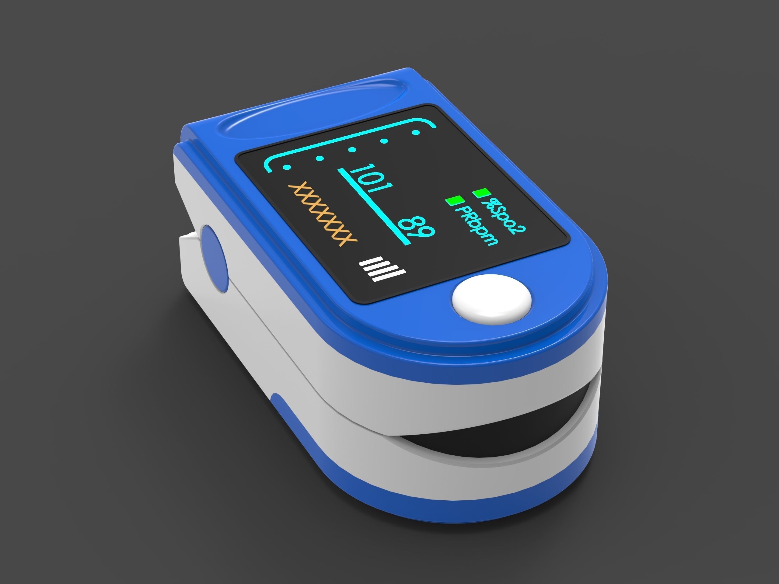 Pulse oximeter  3D print model_7