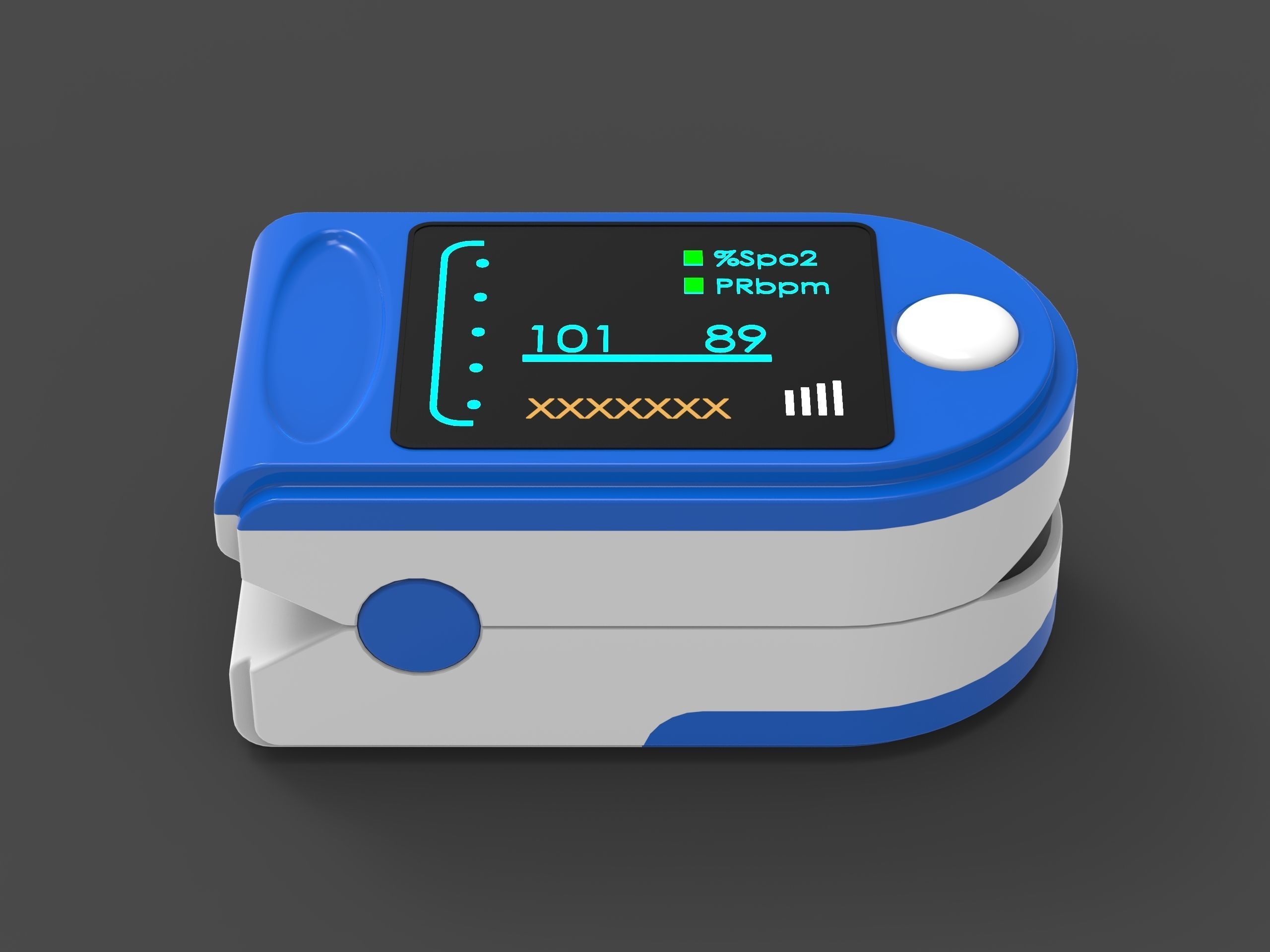 Pulse oximeter  3D print model_8