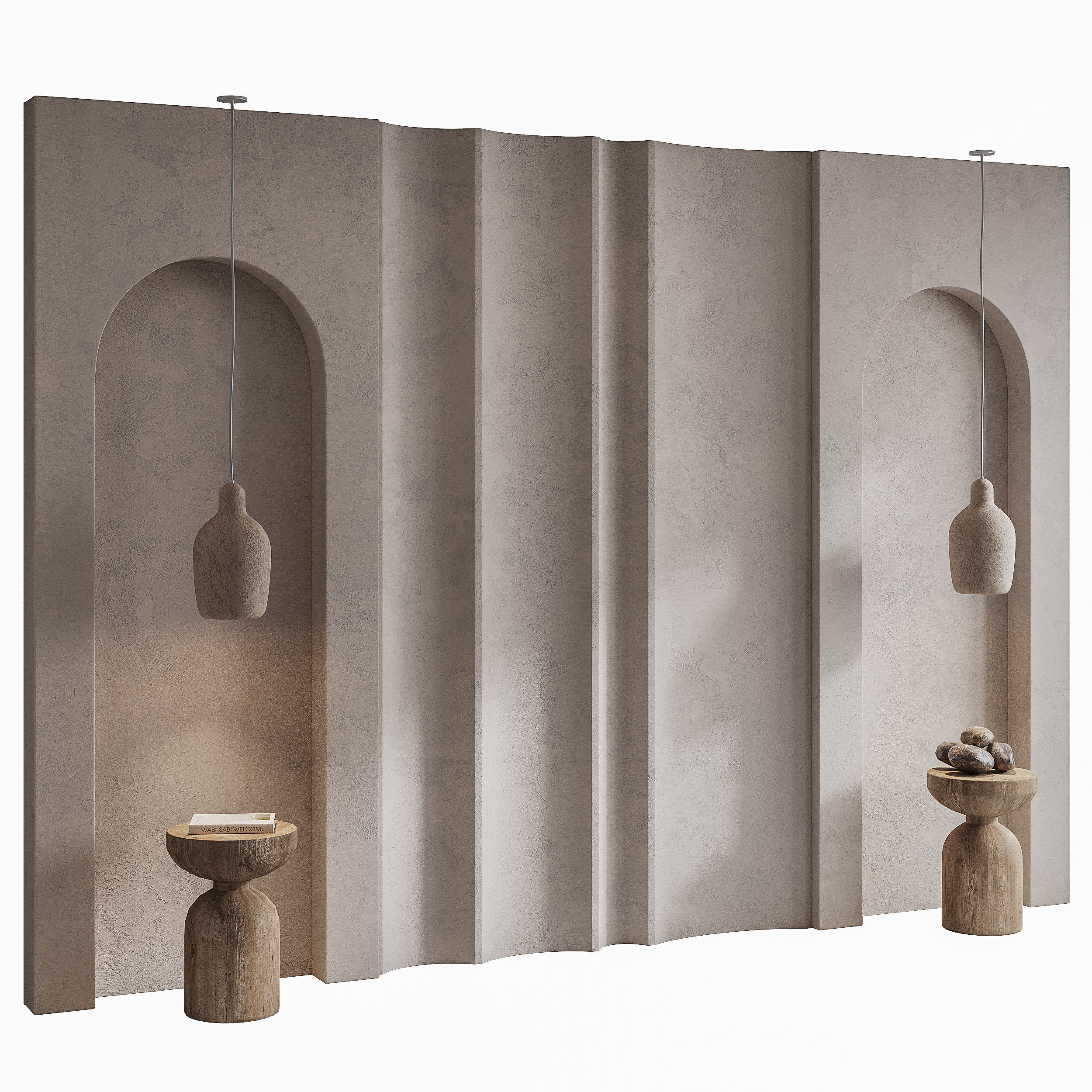 61 Wall Headboard Composition 3D model_1