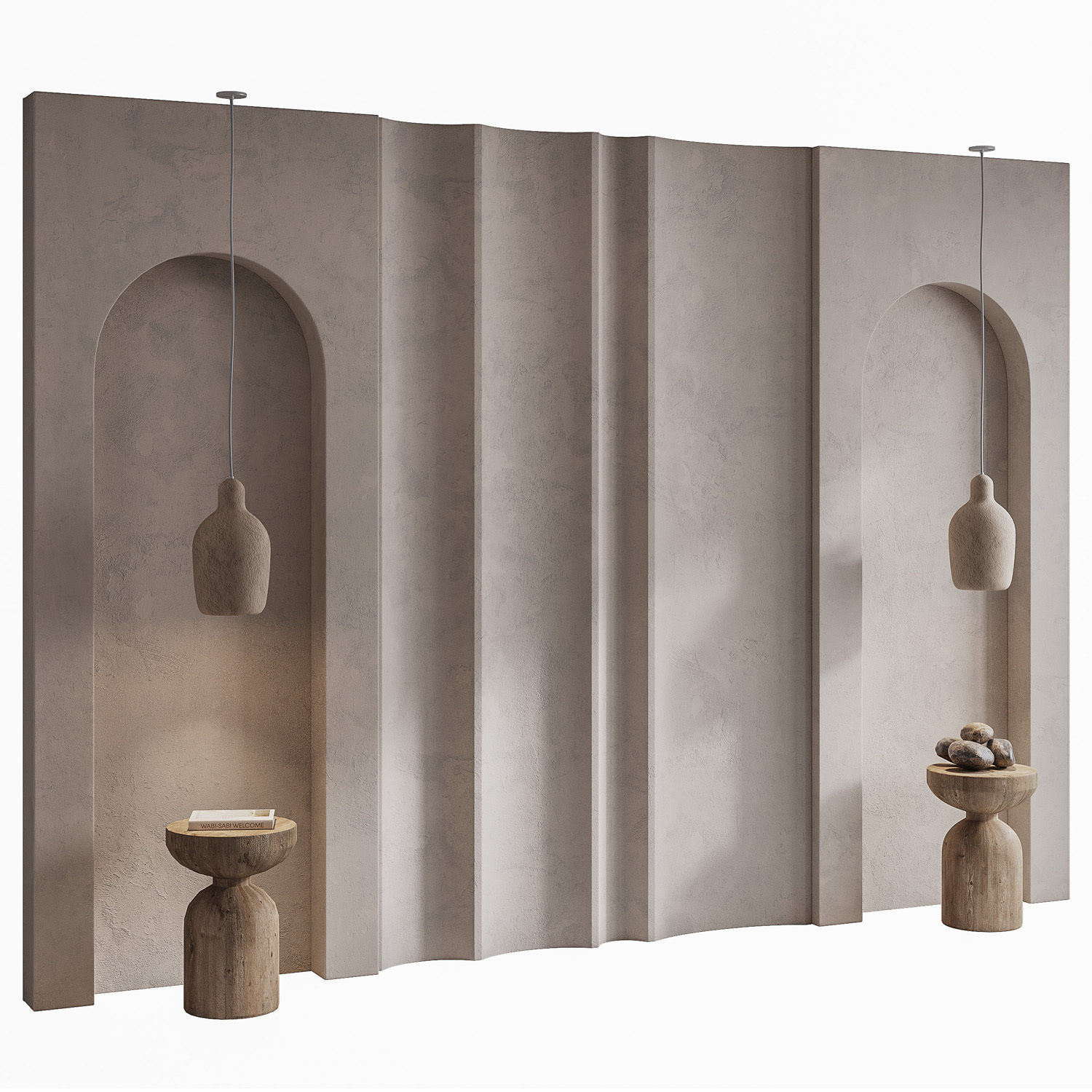 61 Wall Headboard Composition 3D model_3