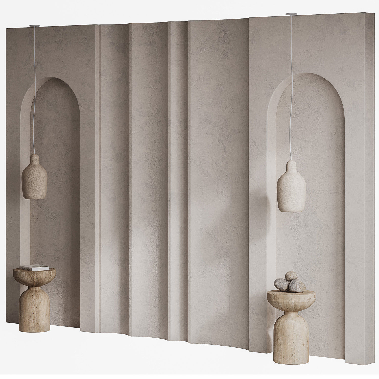 61 Wall Headboard Composition 3D model_4