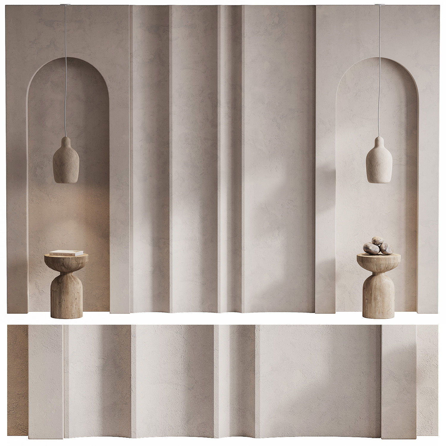 61 Wall Headboard Composition 3D model_2