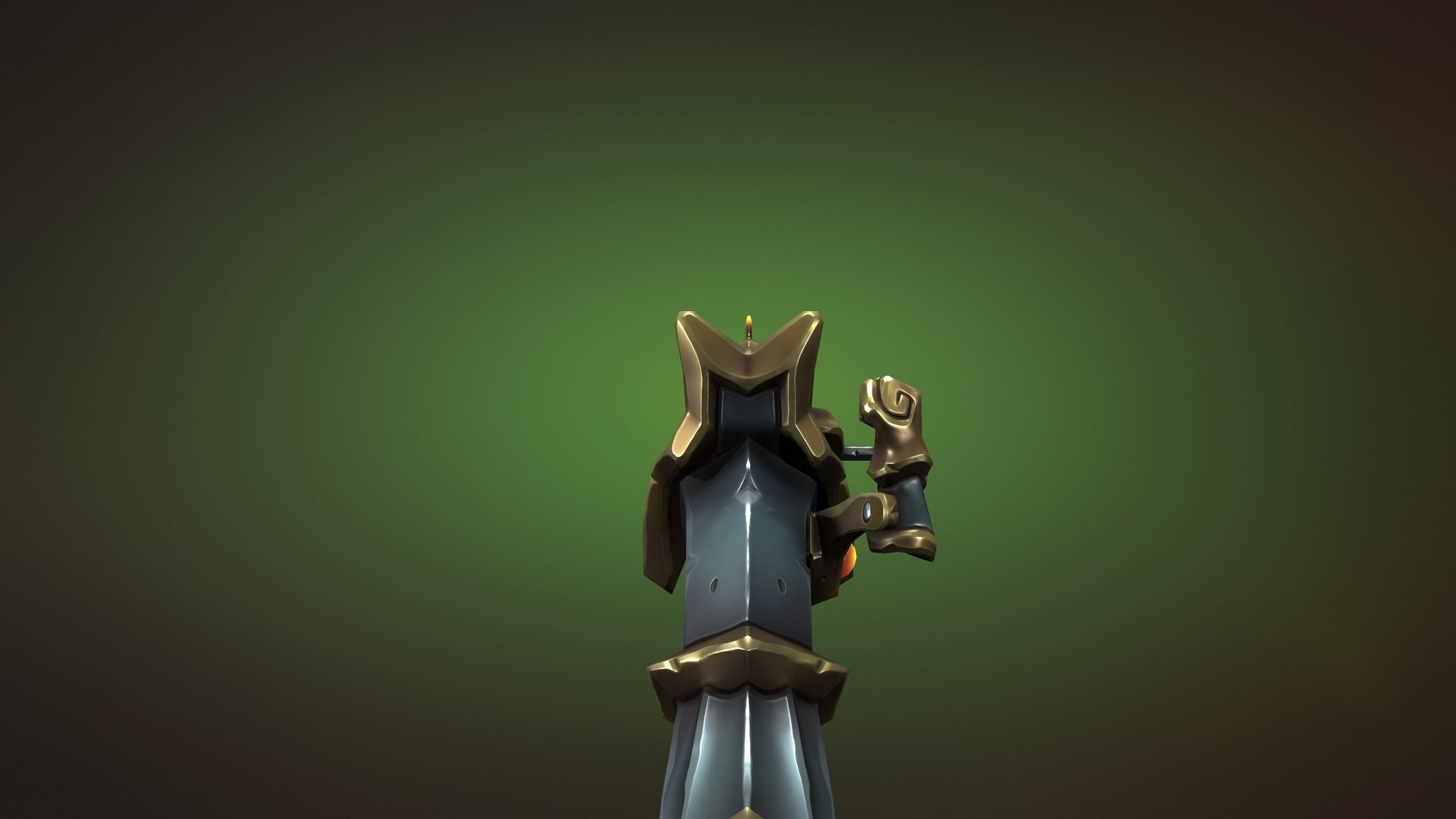 Knight sniper rifle Low-poly 3D model_13