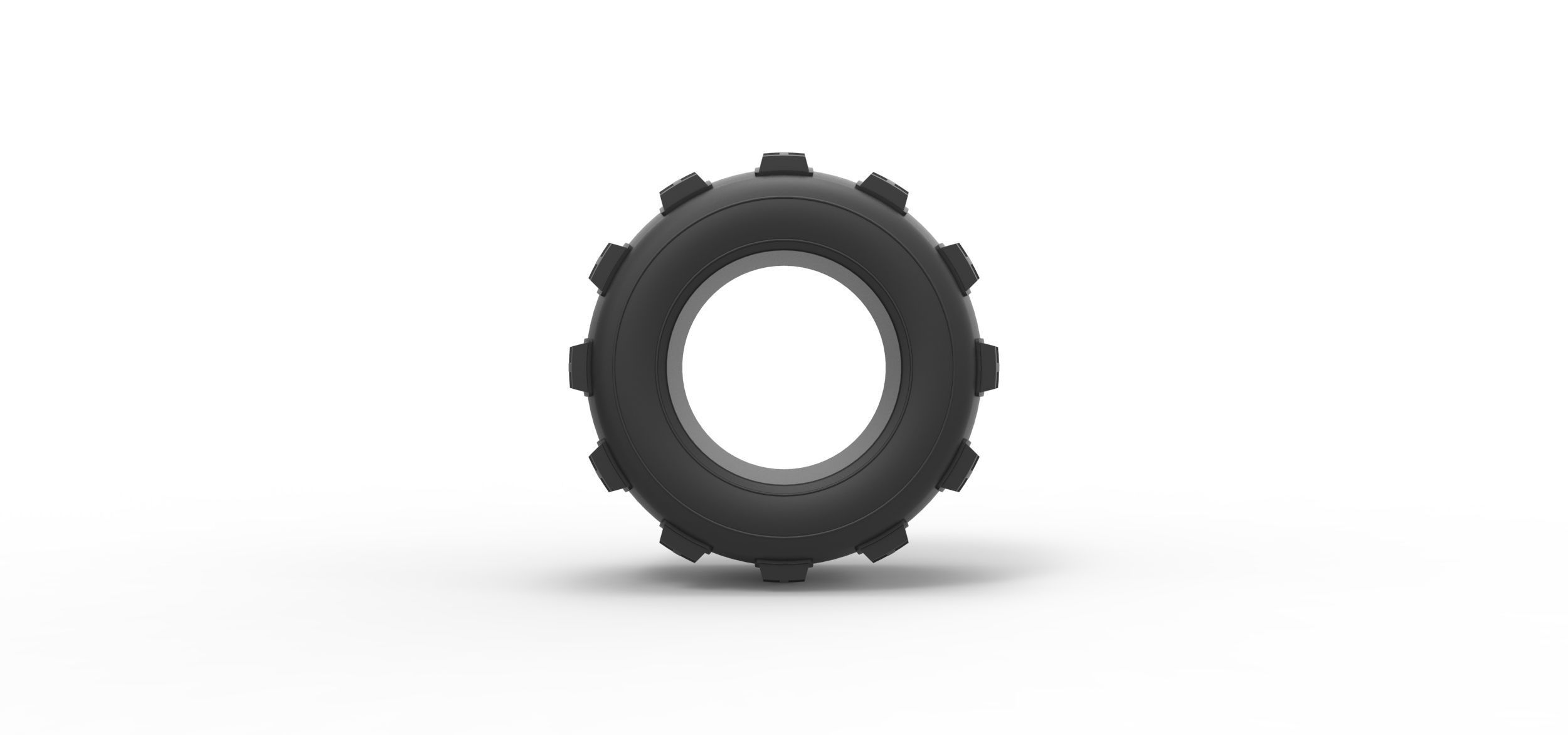 Dune buggy rear tire 32 Scale 1 to 25 3D print model_4