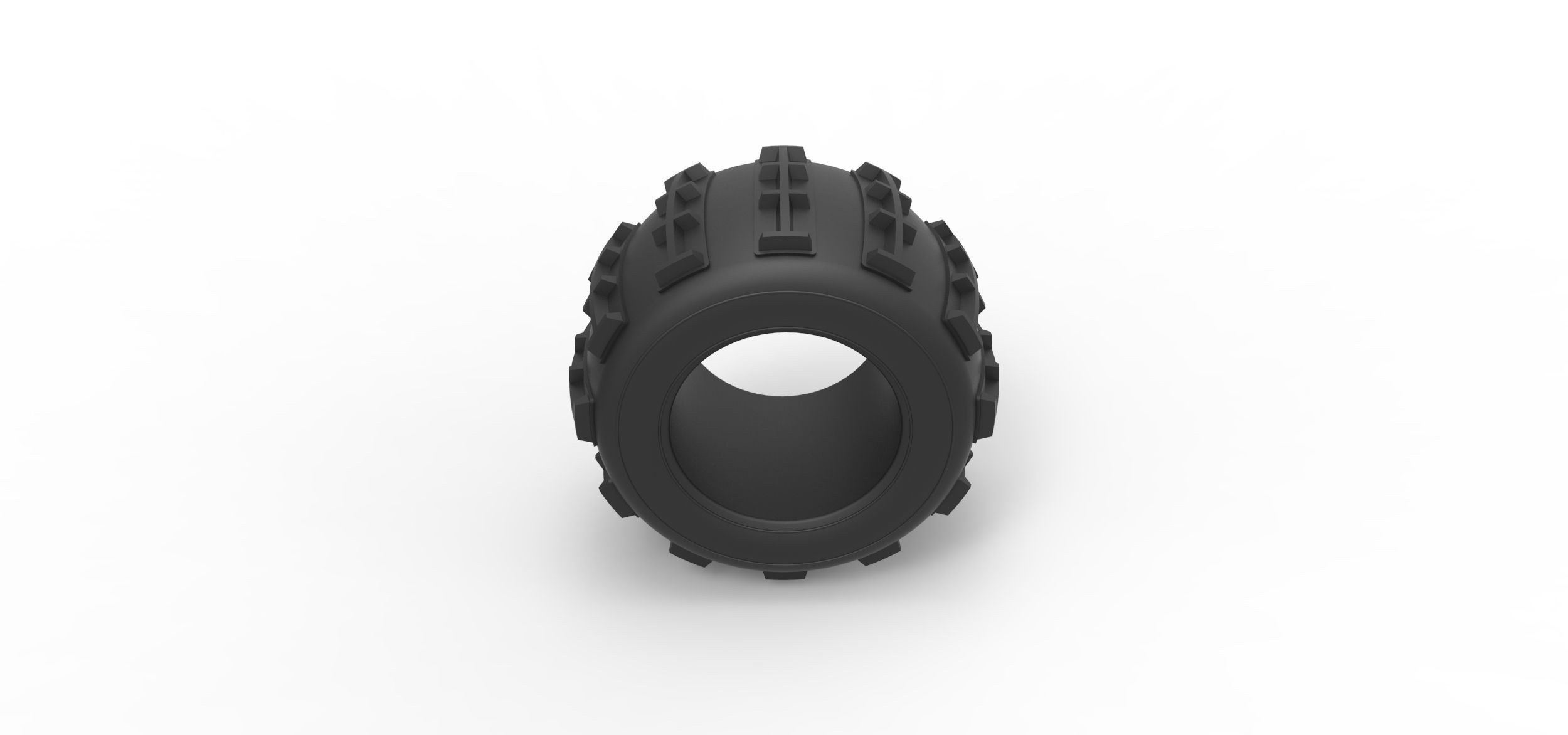 Dune buggy rear tire 32 Scale 1 to 25 3D print model_5