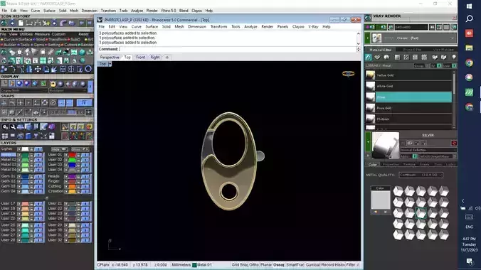 parrot clasp 3D print model