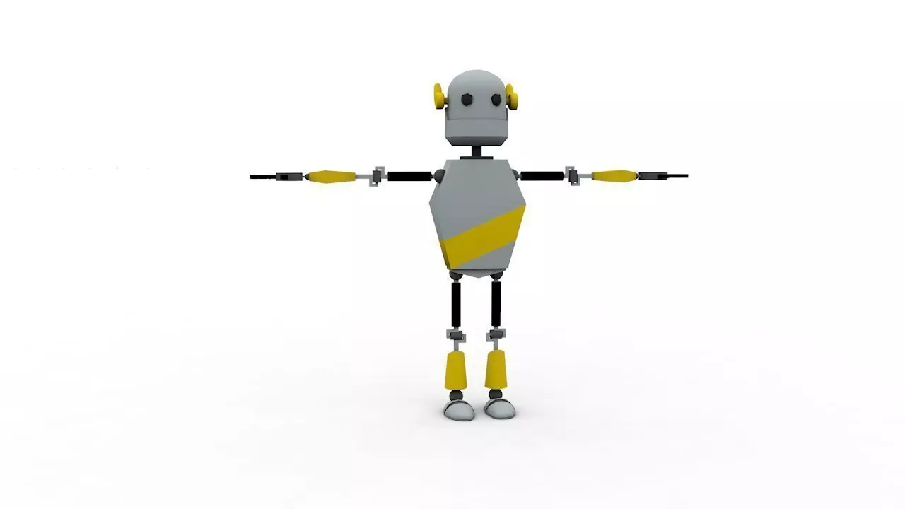 Robot Low-poly 3D model_0