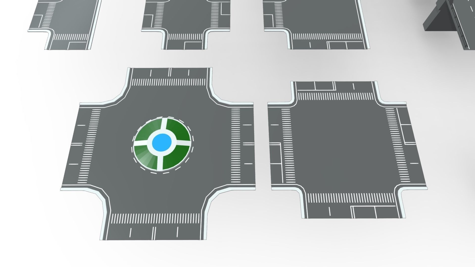 Bridge - Road Modules Low-poly 3D model_3