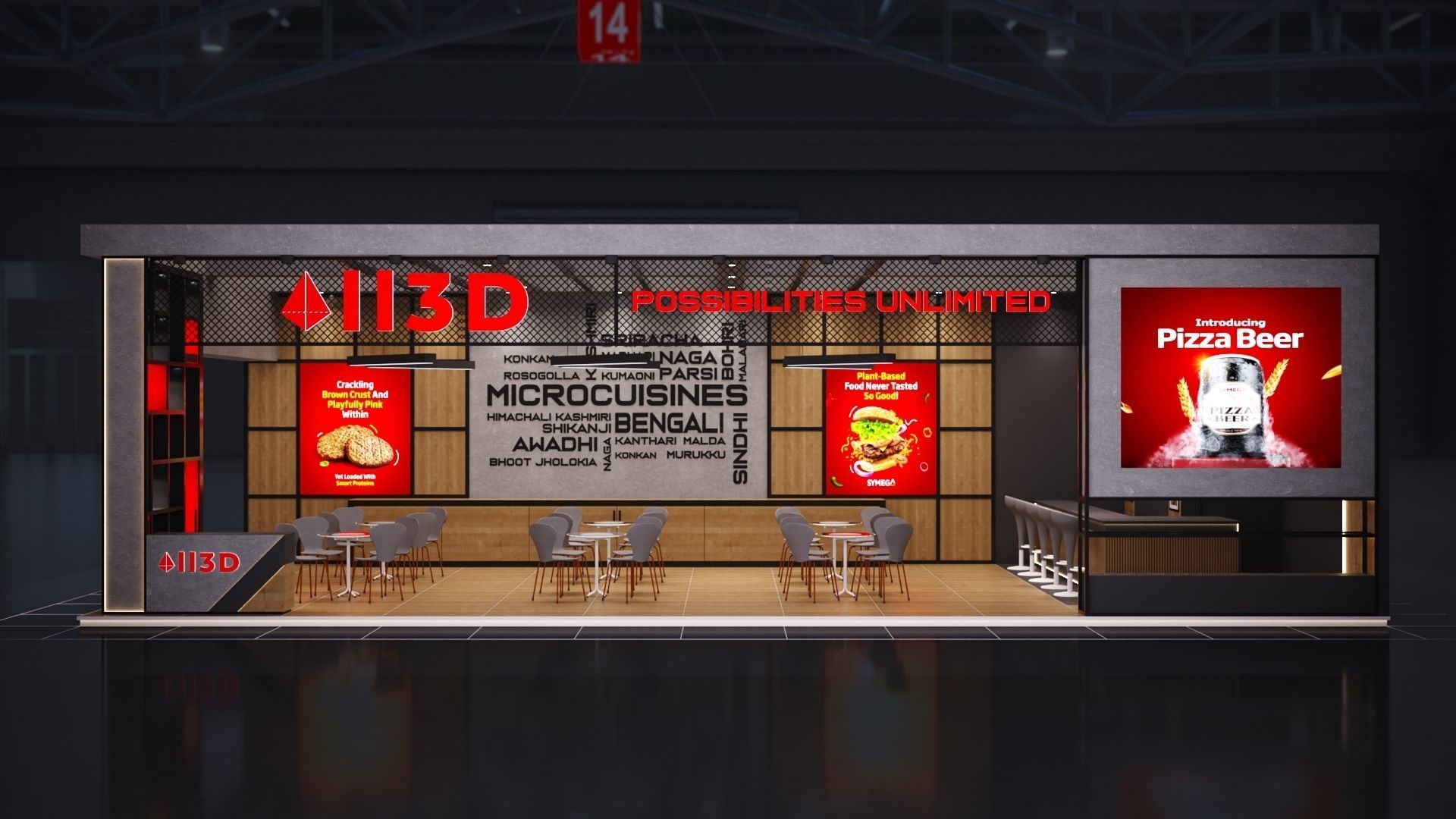Exhibition Stand Stall 13 X 6 2 SIDE OPEN 3D model_14