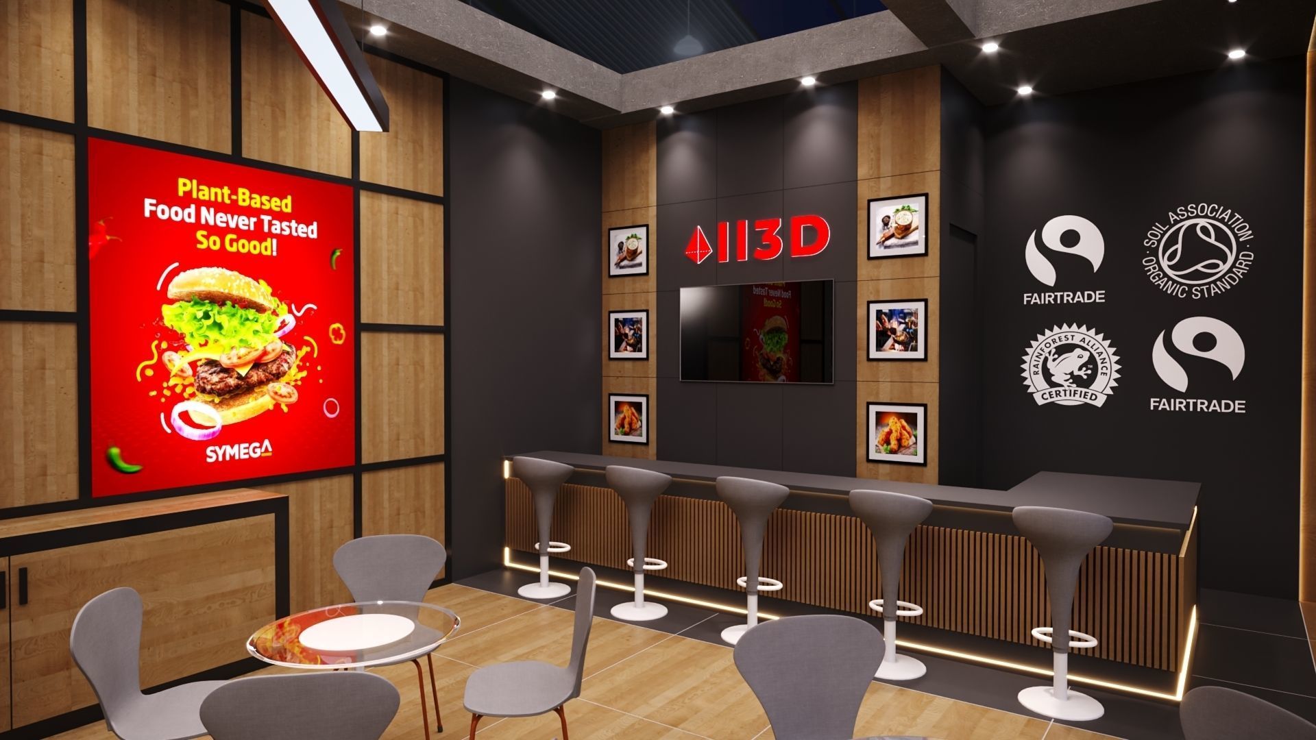 Exhibition Stand Stall 13 X 6 2 SIDE OPEN 3D model_5