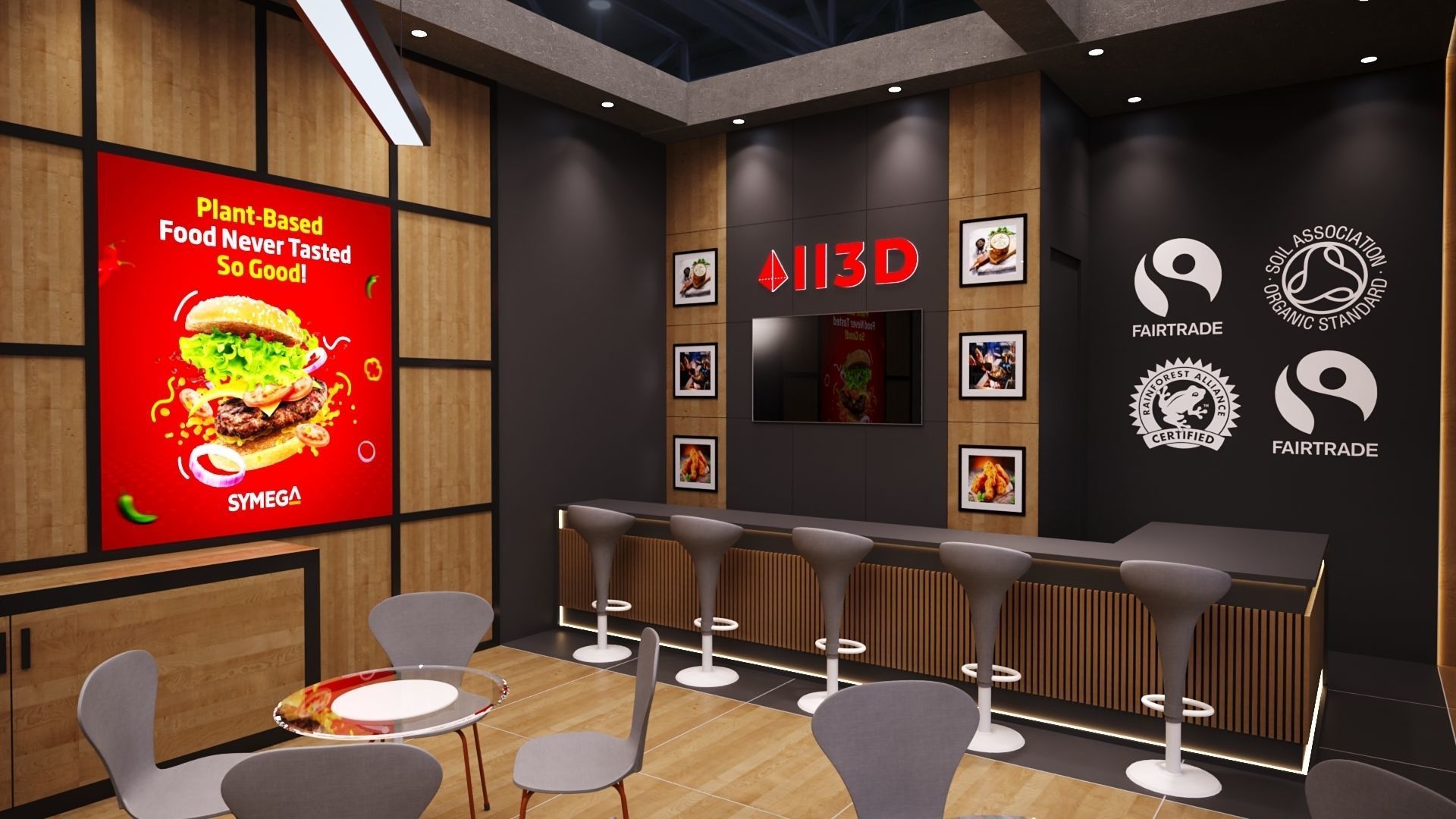 Exhibition Stand Stall 13 X 6 2 SIDE OPEN 3D model_9