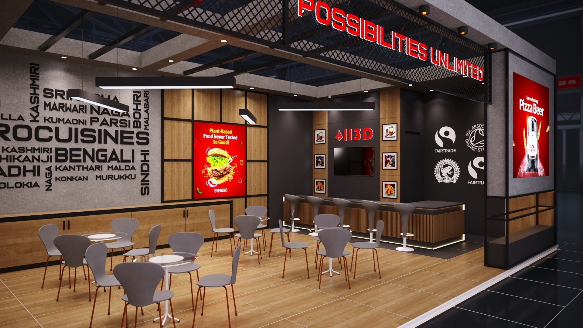 Exhibition Stand Stall 13 X 6 2 SIDE OPEN 3D model_16