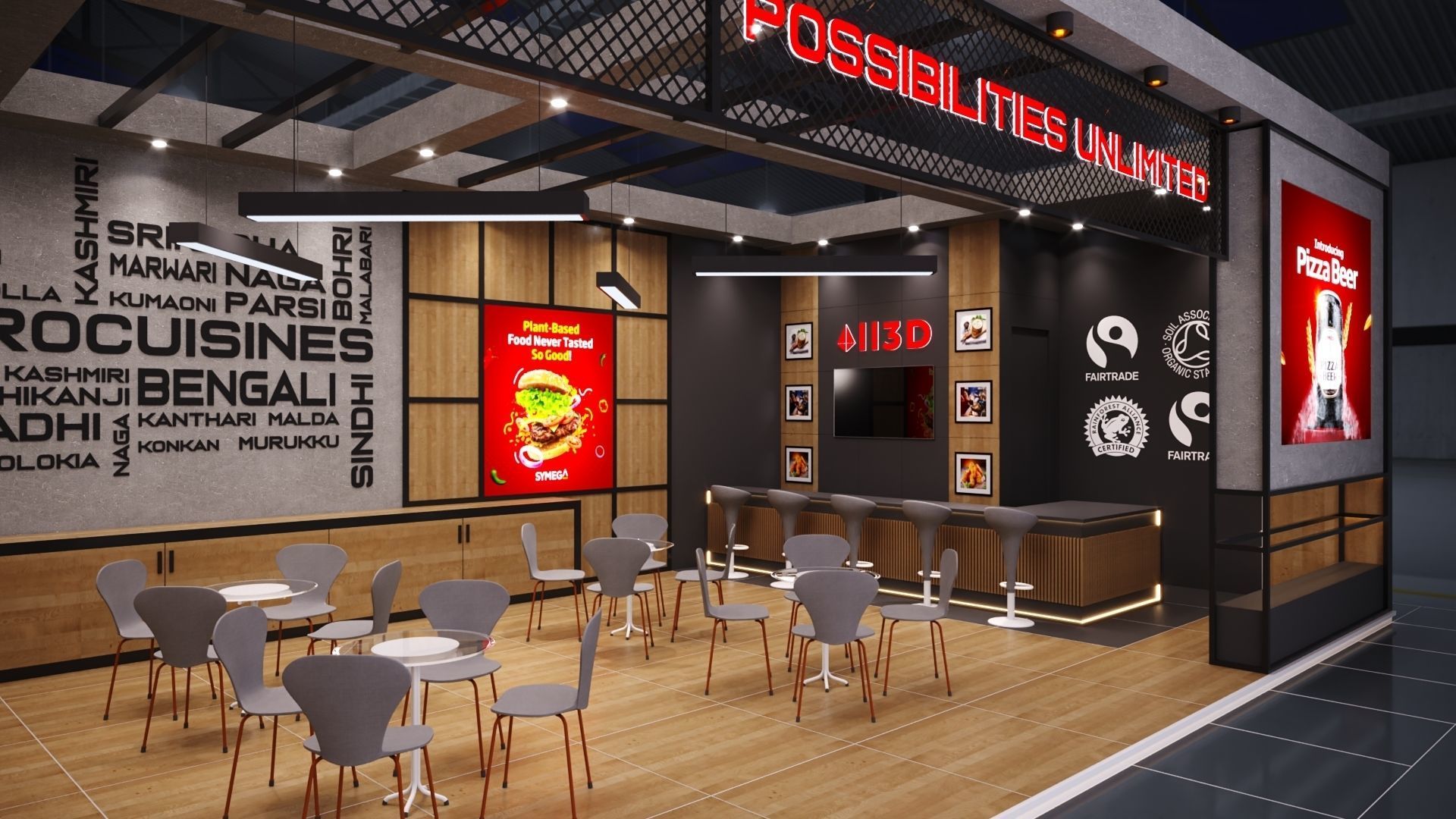 Exhibition Stand Stall 13 X 6 2 SIDE OPEN 3D model_3