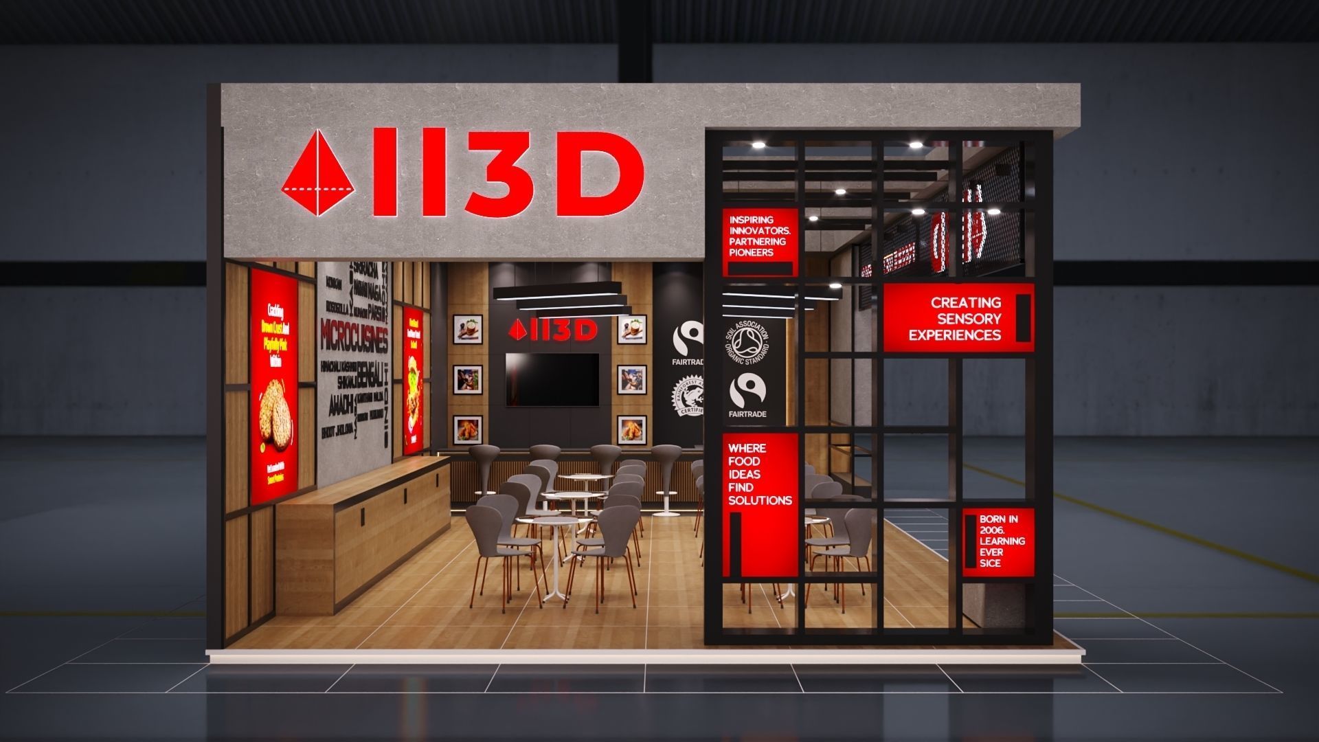 Exhibition Stand Stall 13 X 6 2 SIDE OPEN 3D model_2