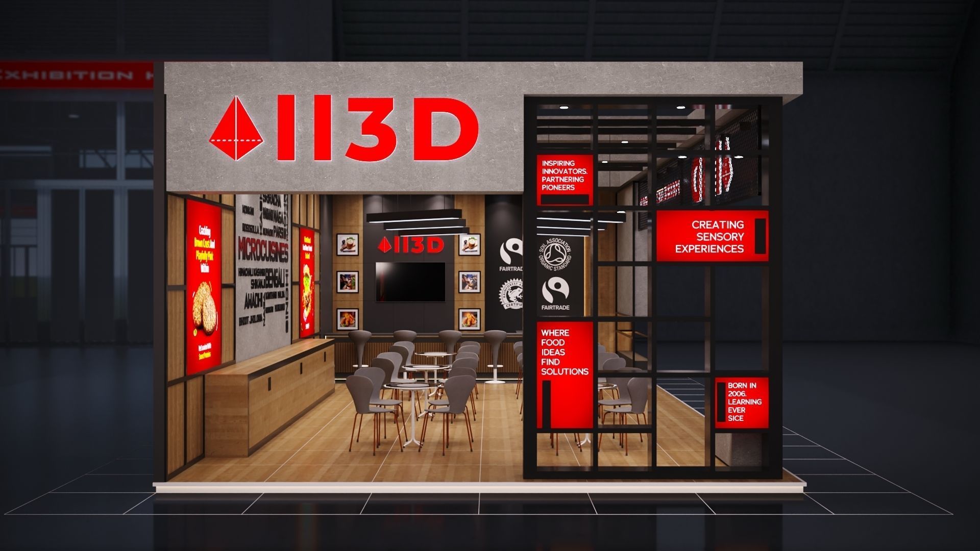 Exhibition Stand Stall 13 X 6 2 SIDE OPEN 3D model_8