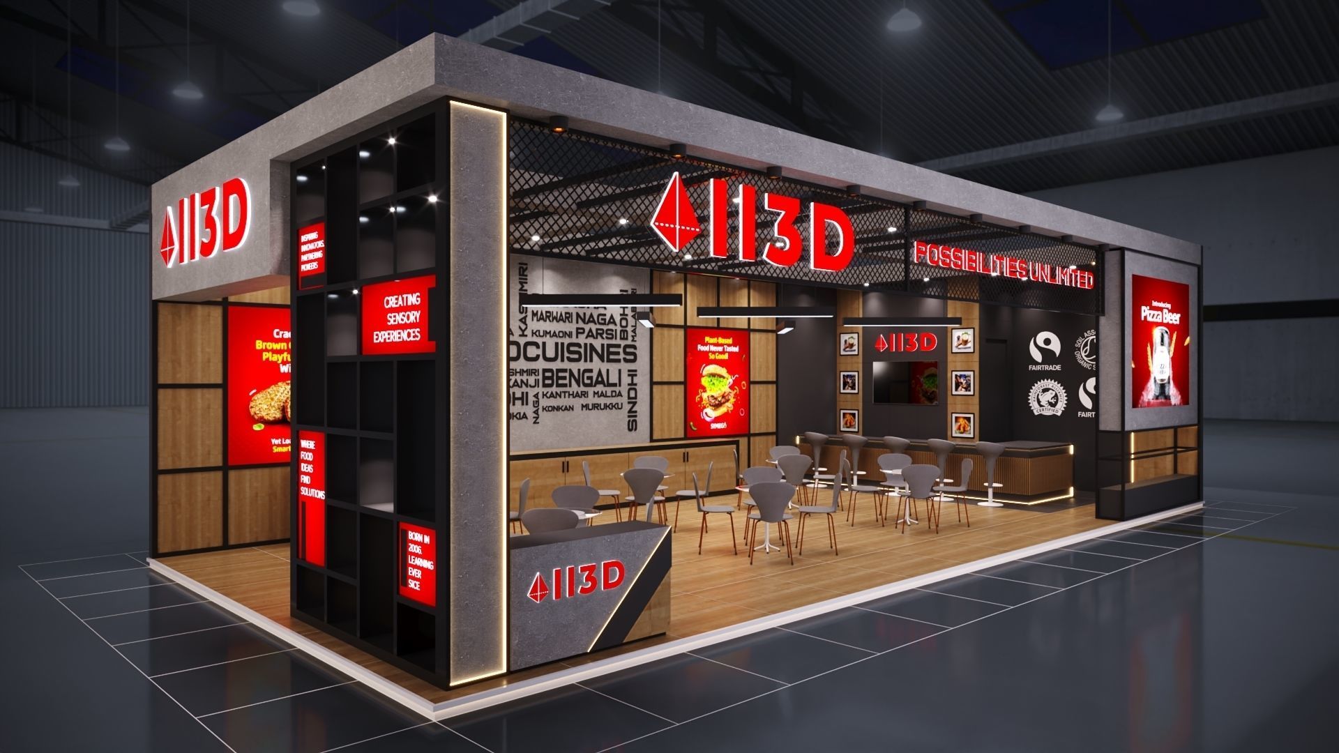 Exhibition Stand Stall 13 X 6 2 SIDE OPEN 3D model_15