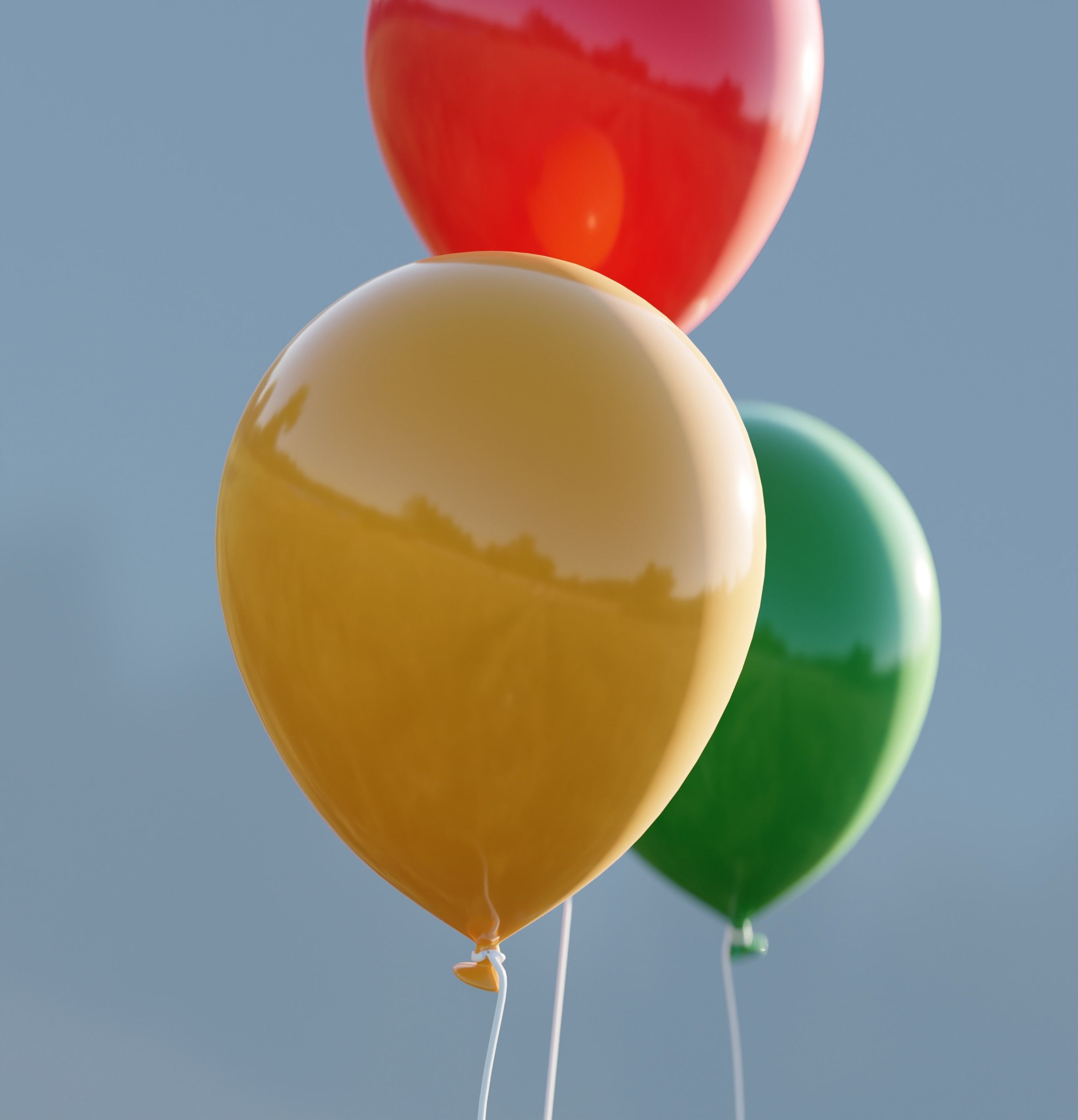 Balloon Low-poly High quality Model 3D model_1