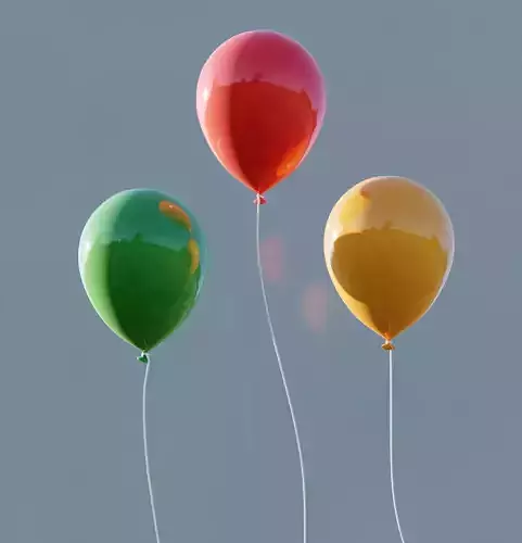 Balloon Low-poly High quality Model 3D model