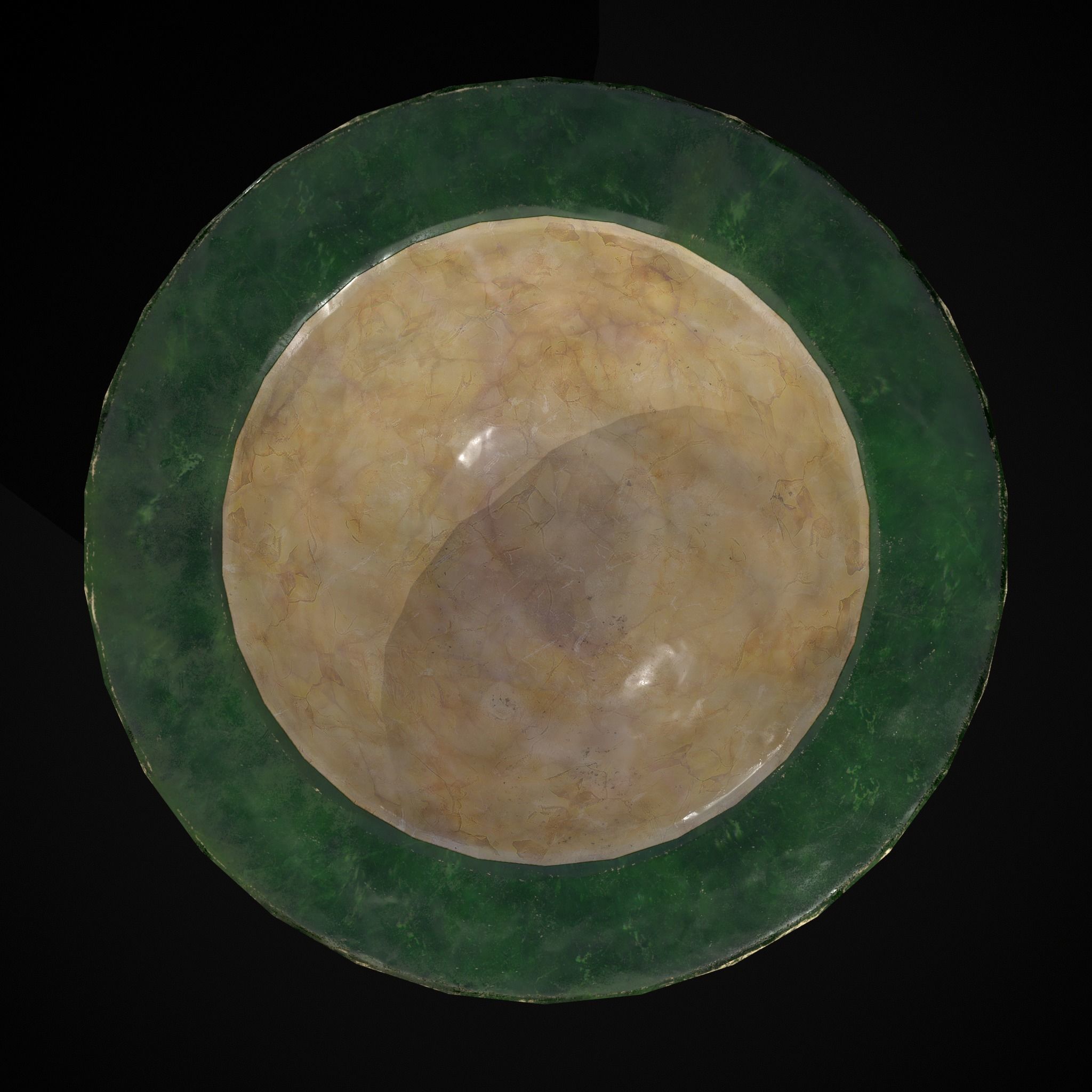 Marble Cauldron Low-poly 3D model_8