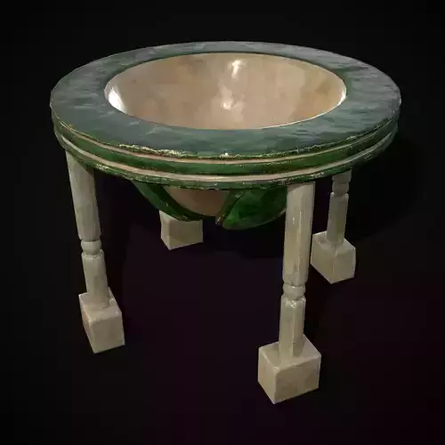 Marble Cauldron Low-poly 3D model