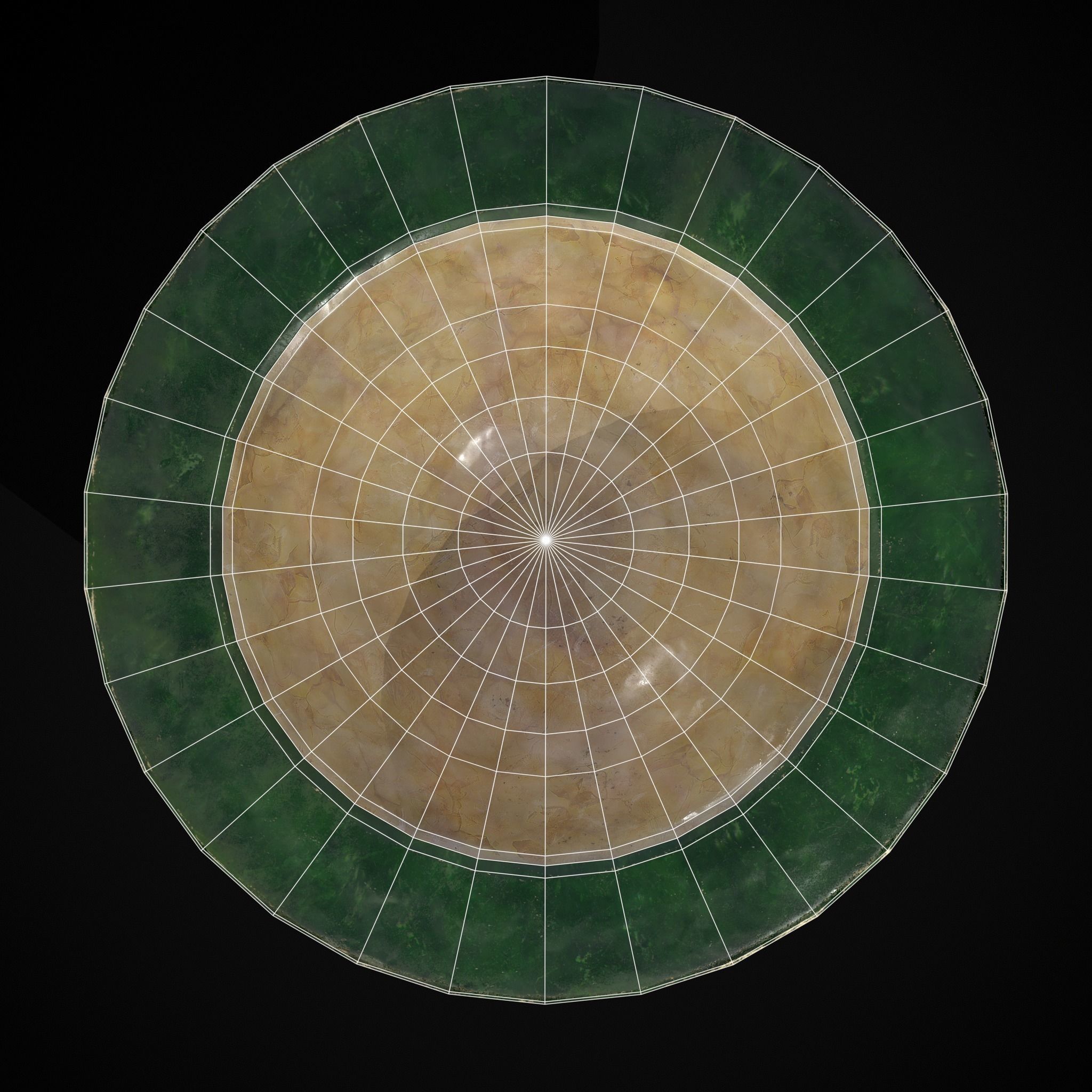 Marble Cauldron Low-poly 3D model_9