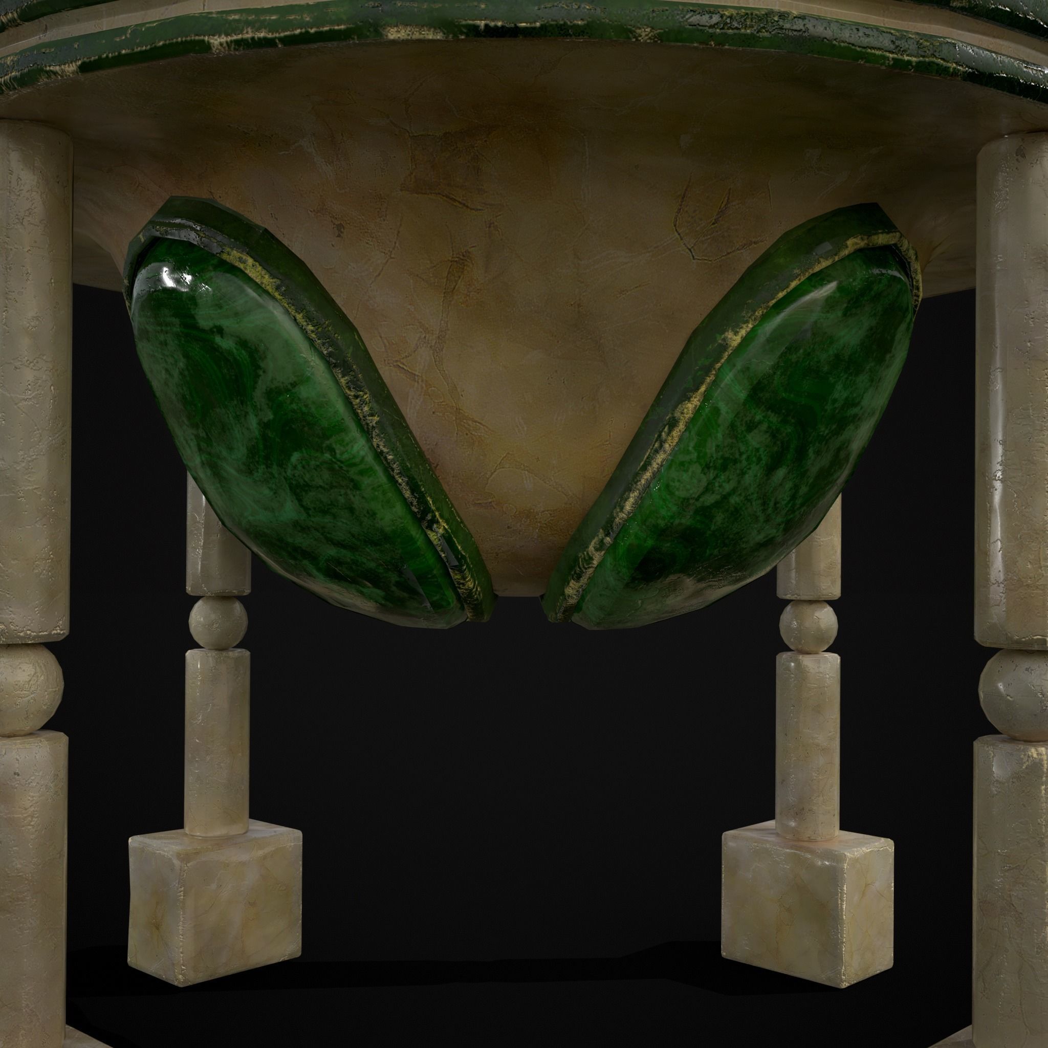 Marble Cauldron Low-poly 3D model_16
