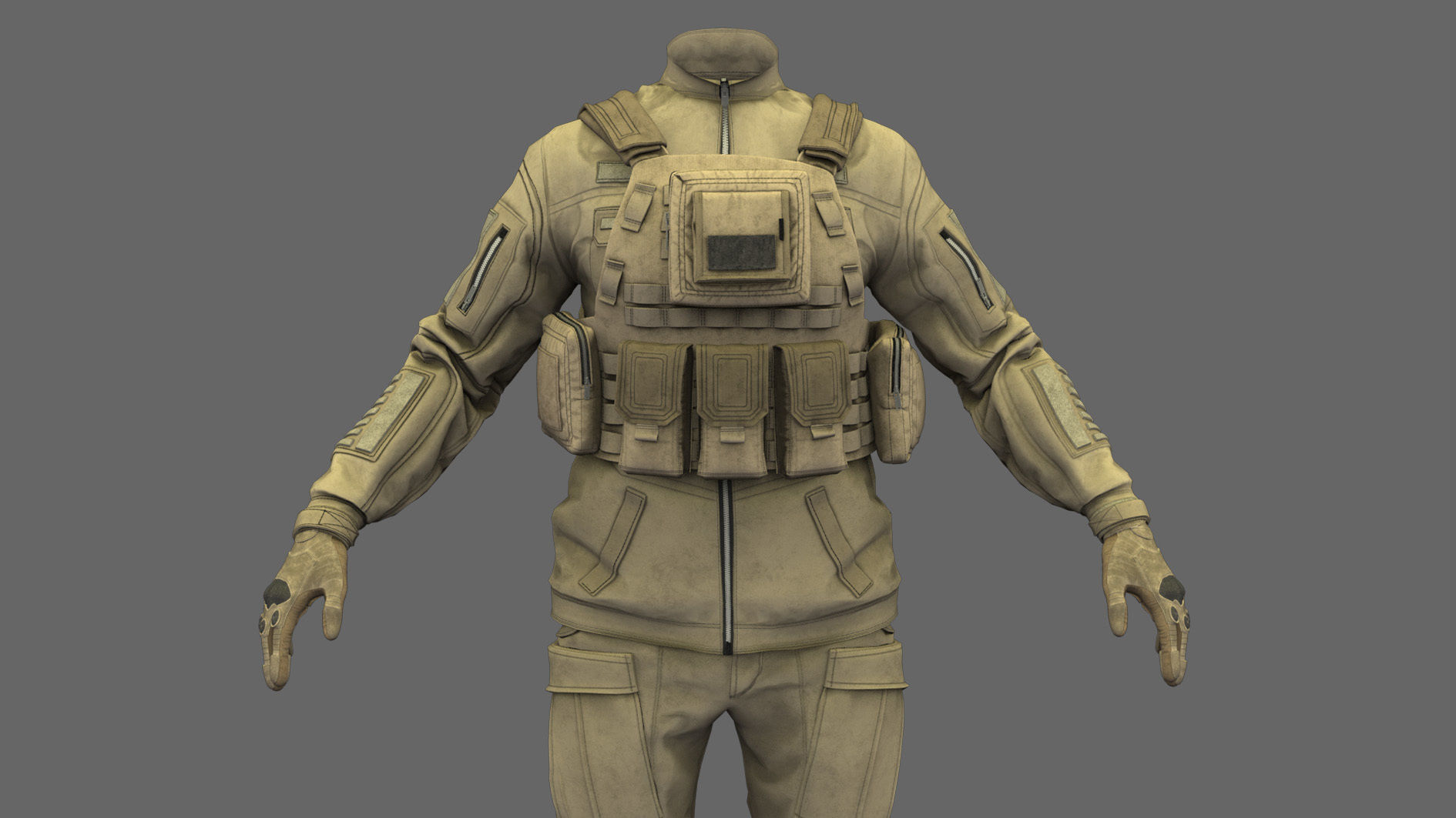 Military uniform and Equipment 3D model_7