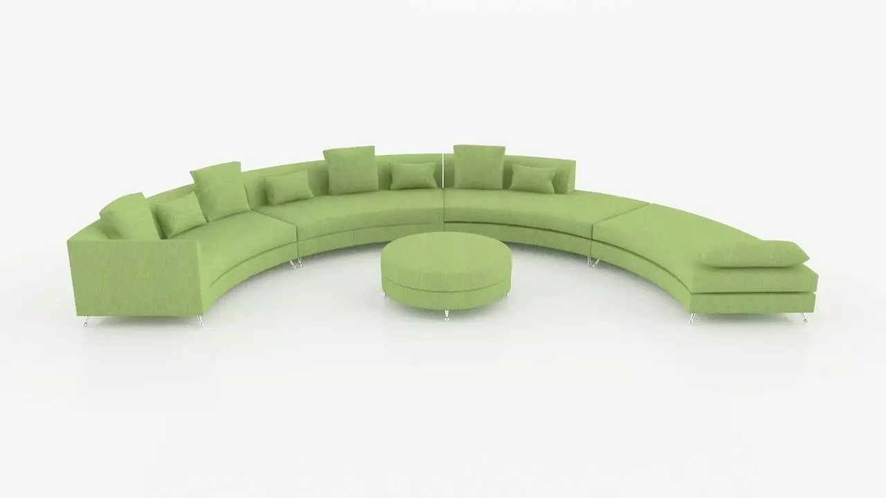 Curved sofa 3d Model 3D model_0