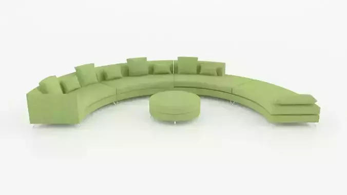 Curved sofa 3d Model 3D model