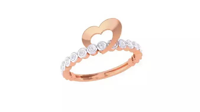 Eternity Band with Heart High Jewelry Diamond Cocktail Ring