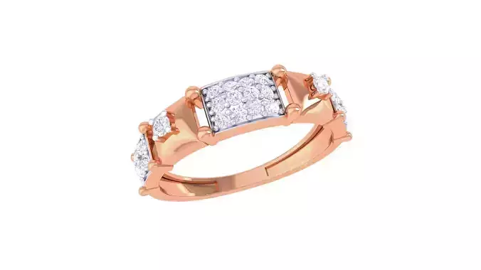 High Jewelry Diamond Cocktail Ring renders 3dm stl details