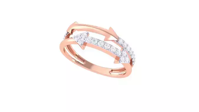 Arrow High Jewelry Diamond Cocktail Ring renders 3dm stl details 3D print model