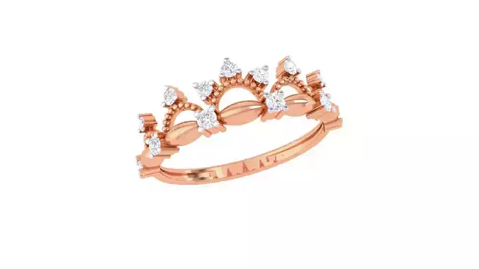 Crown High Jewelry Diamond Cocktail Ring renders 3dm stl details 3D print model