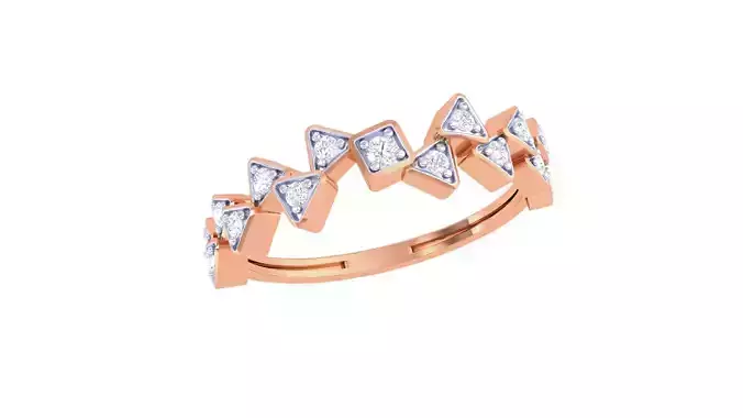 High Jewelry Diamond Cocktail Ring renders 3dm stl details