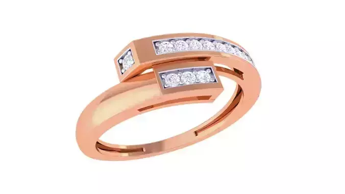 Wire High Jewelry Diamond Cocktail Ring renders 3dm stl details