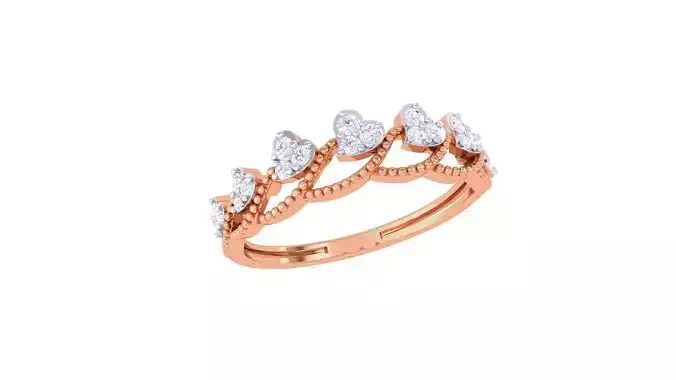 Heart Love Valentine High Jewelry Diamond Cocktail Ring renders