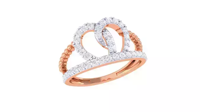 Wire Mesh High Jewelry Diamond Cocktail Ring renders 3dm stl