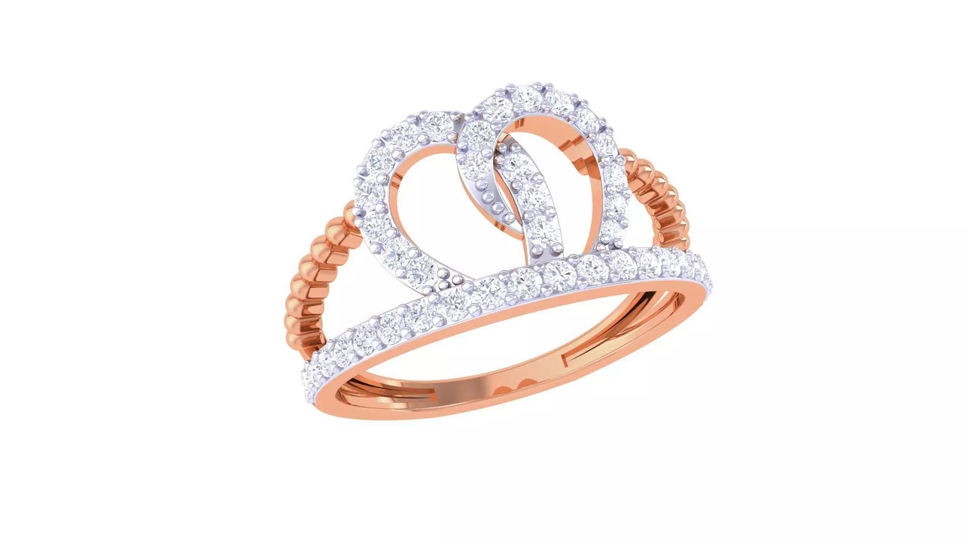 Wire Mesh High Jewelry Diamond Cocktail Ring renders 3dm stl 3D print model