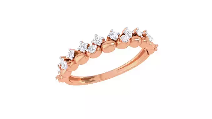 Beads High Jewelry Diamond Cocktail Ring renders 3dm stl details 3D print model