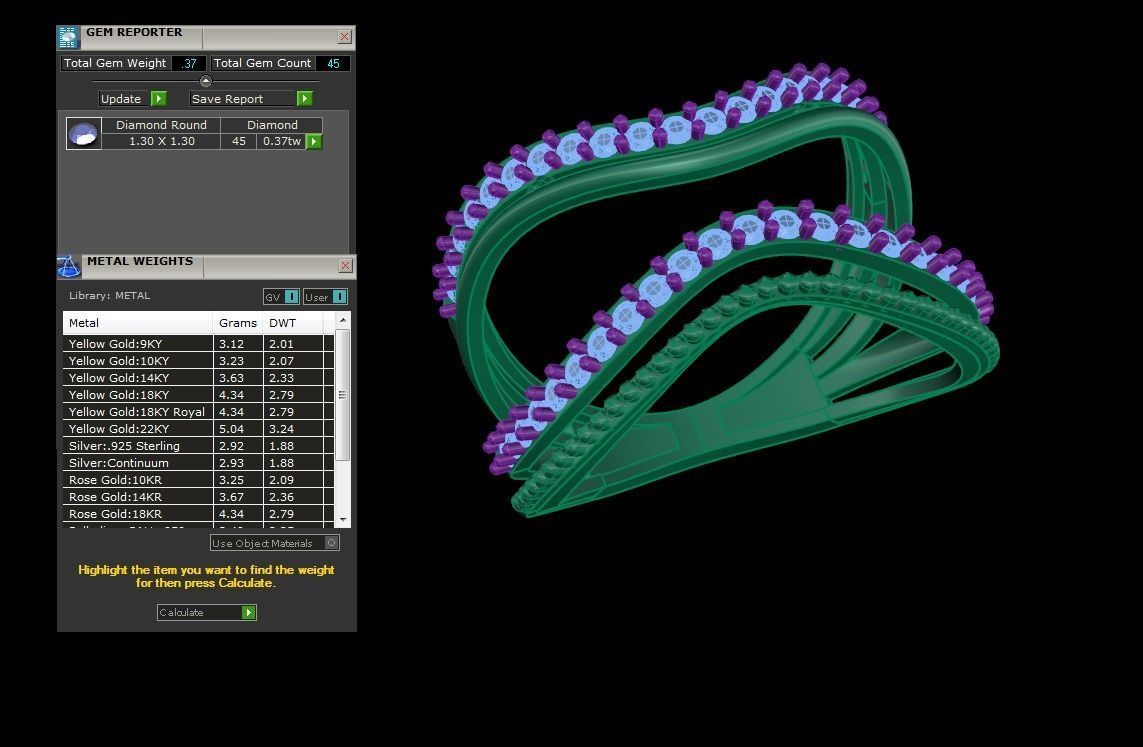 Wire Mesh High Jewelry Diamond Cocktail Ring renders 3dm stl 3D print model_3