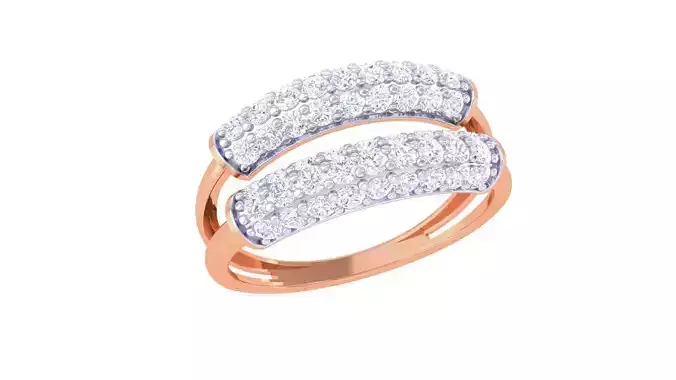 Wire Mesh High Jewelry Diamond Cocktail Ring renders 3dm stl