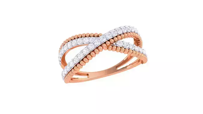 Wire Mesh High Jewelry Diamond Cocktail Ring renders 3dm stl