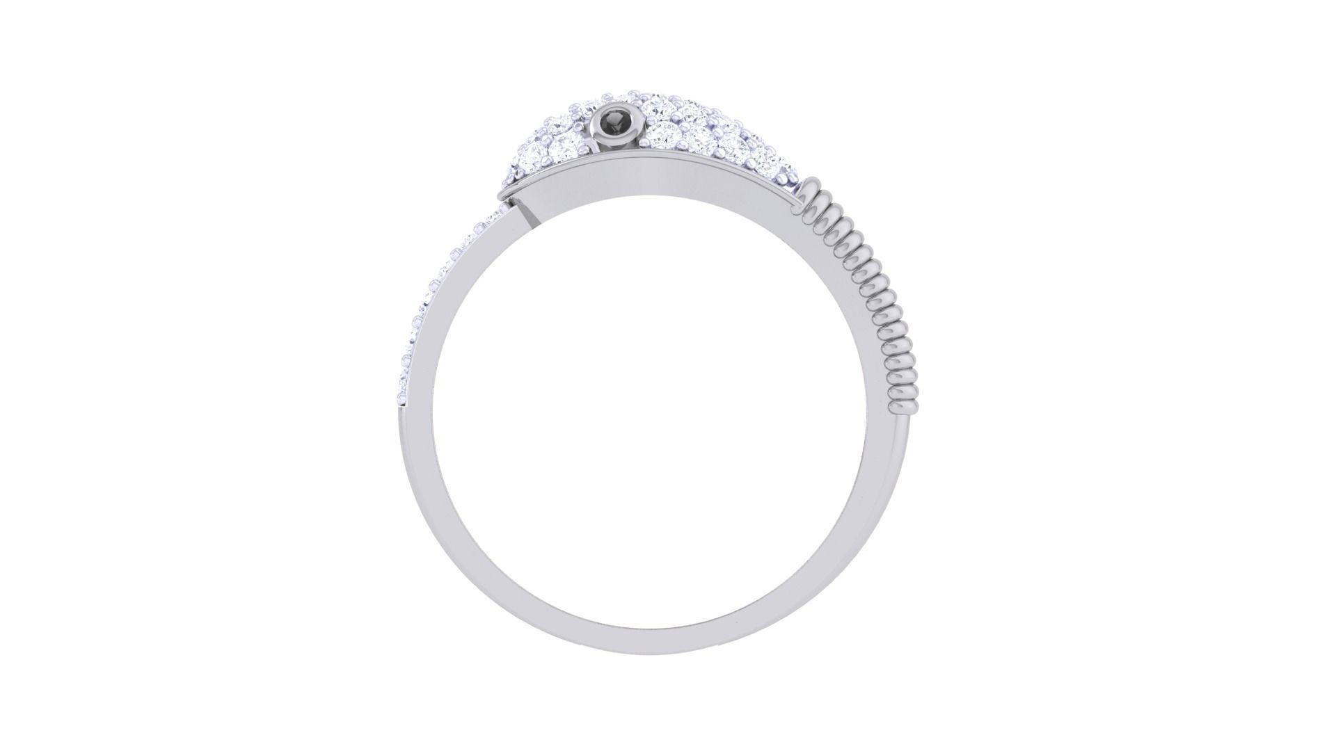 Snake Head High Jewelry Diamond Cocktail Ring renders 3dm stl 3D print model_9