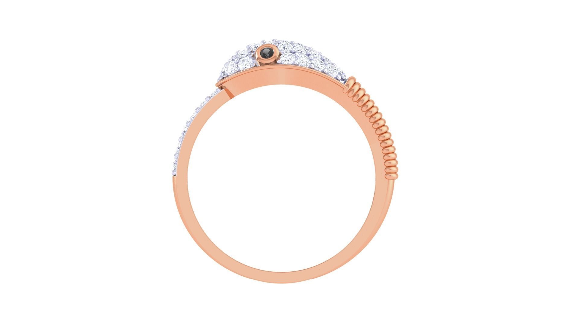 Snake Head High Jewelry Diamond Cocktail Ring renders 3dm stl 3D print model_10