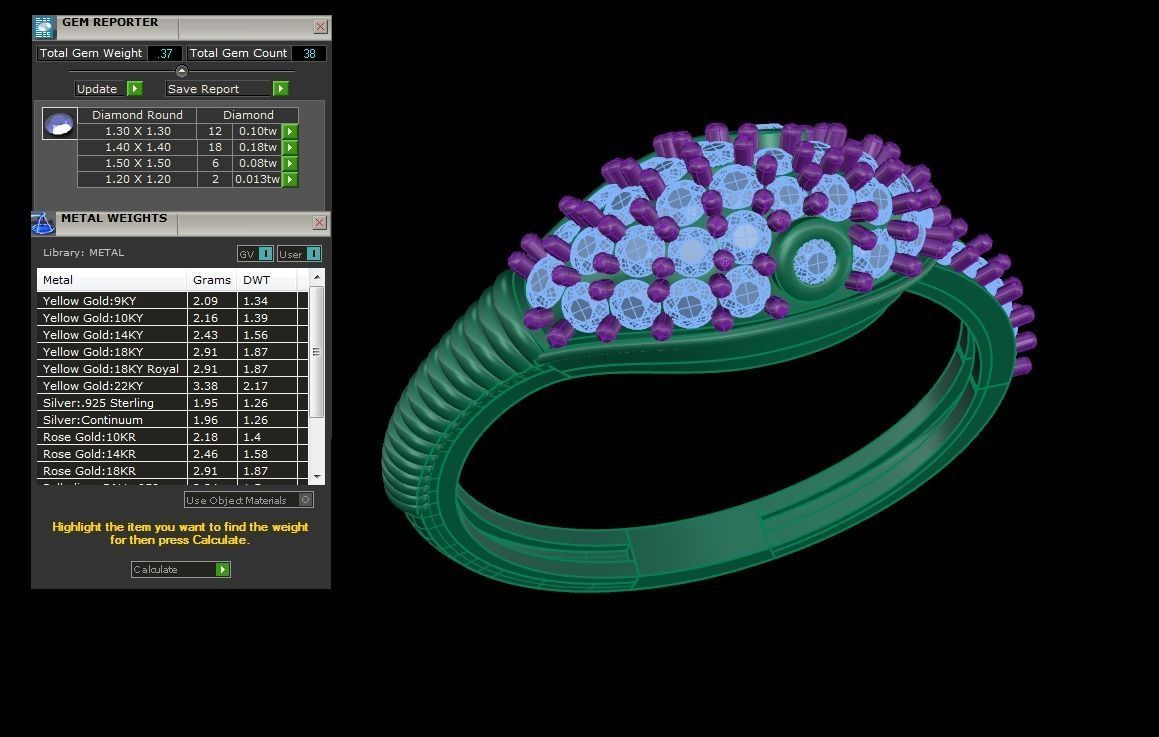 Snake Head High Jewelry Diamond Cocktail Ring renders 3dm stl 3D print model_3