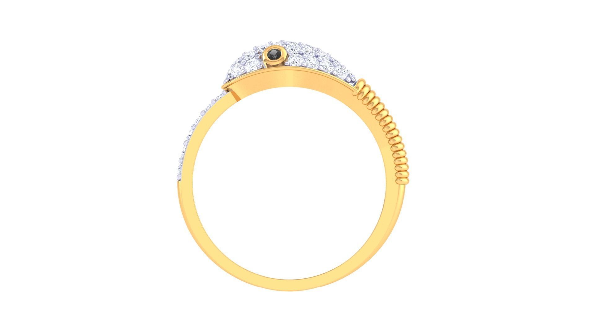 Snake Head High Jewelry Diamond Cocktail Ring renders 3dm stl 3D print model_8