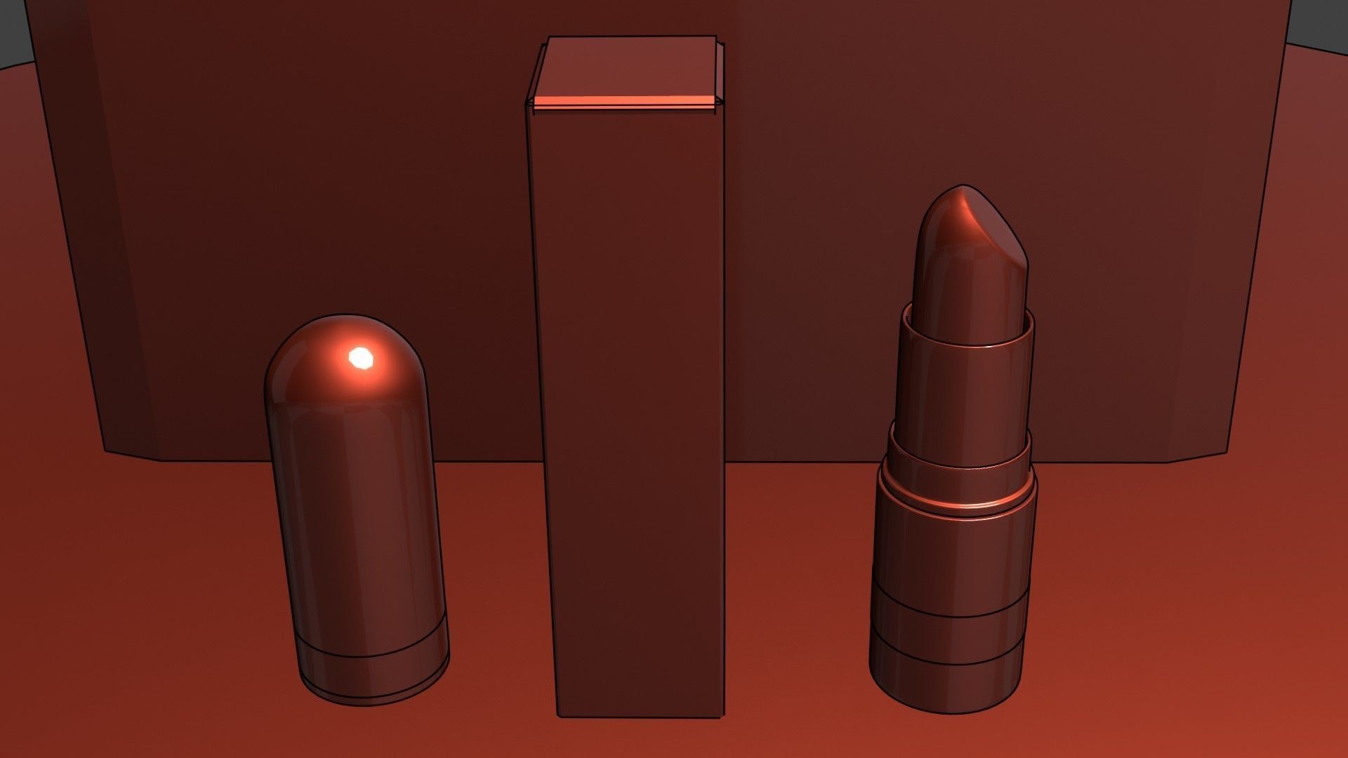 lipstick with animation 3D model_6