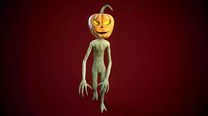 pumpkin monster Low-poly 3D model
